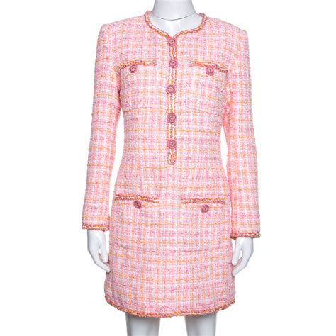 chanel outfits for ladies|Chanel dress with logo pink.